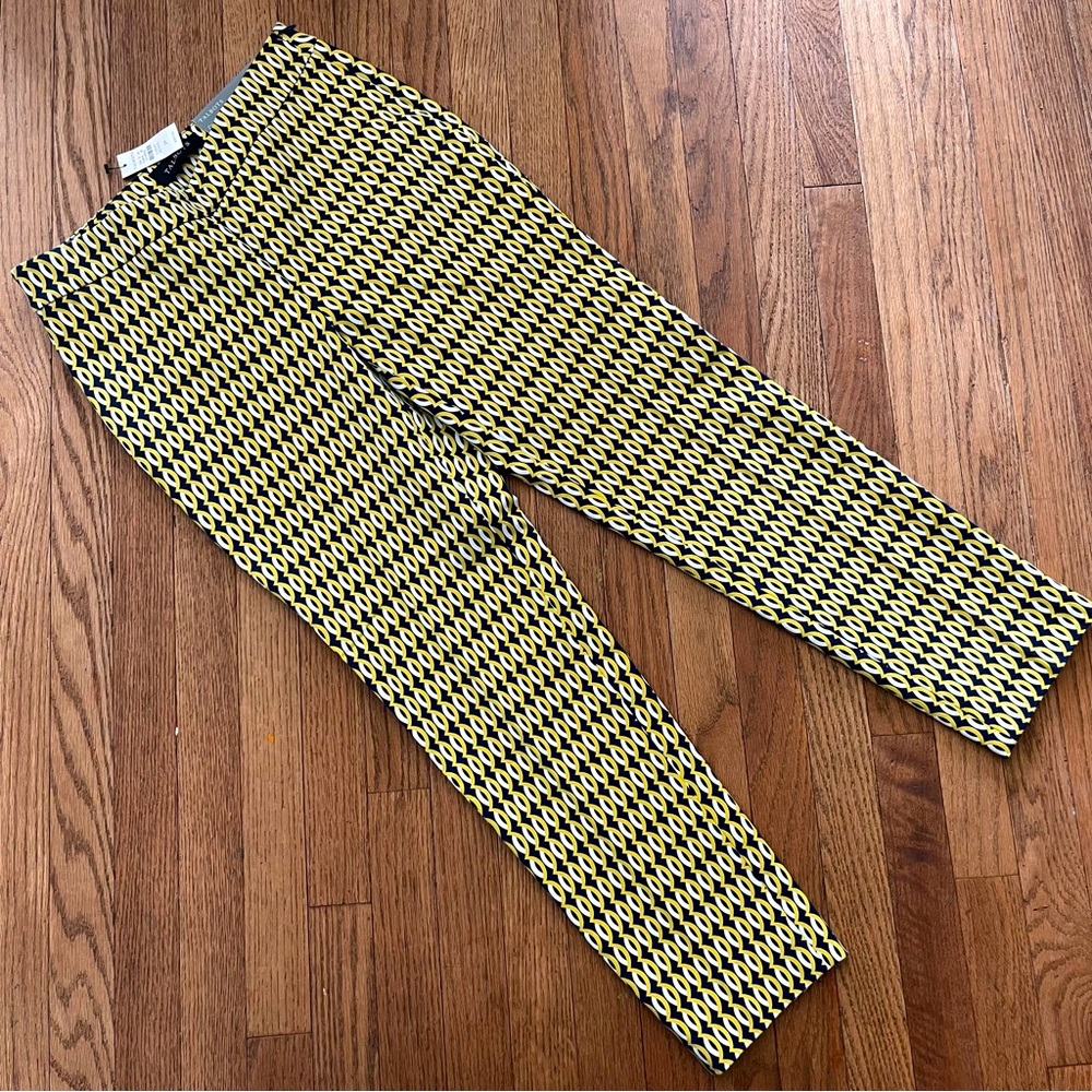 Talbots Chatham Ankle Curvy Fit Slim-Leg Ankle Length Geo Print-Abstract Oval 2P
